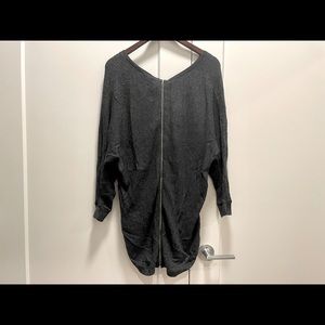 Express V Neck Sweater Zipper Backing - Medium